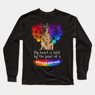 My Heart Is Held By The Paws Of A German Shepherd Long Sleeve T-Shirt